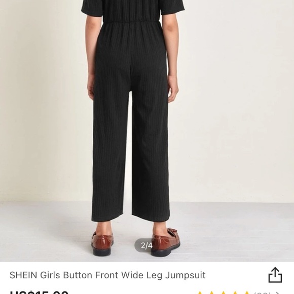 Shein Girls Black Jumpsuits sizes 8Y & 9 Y - Picture 4 of 8